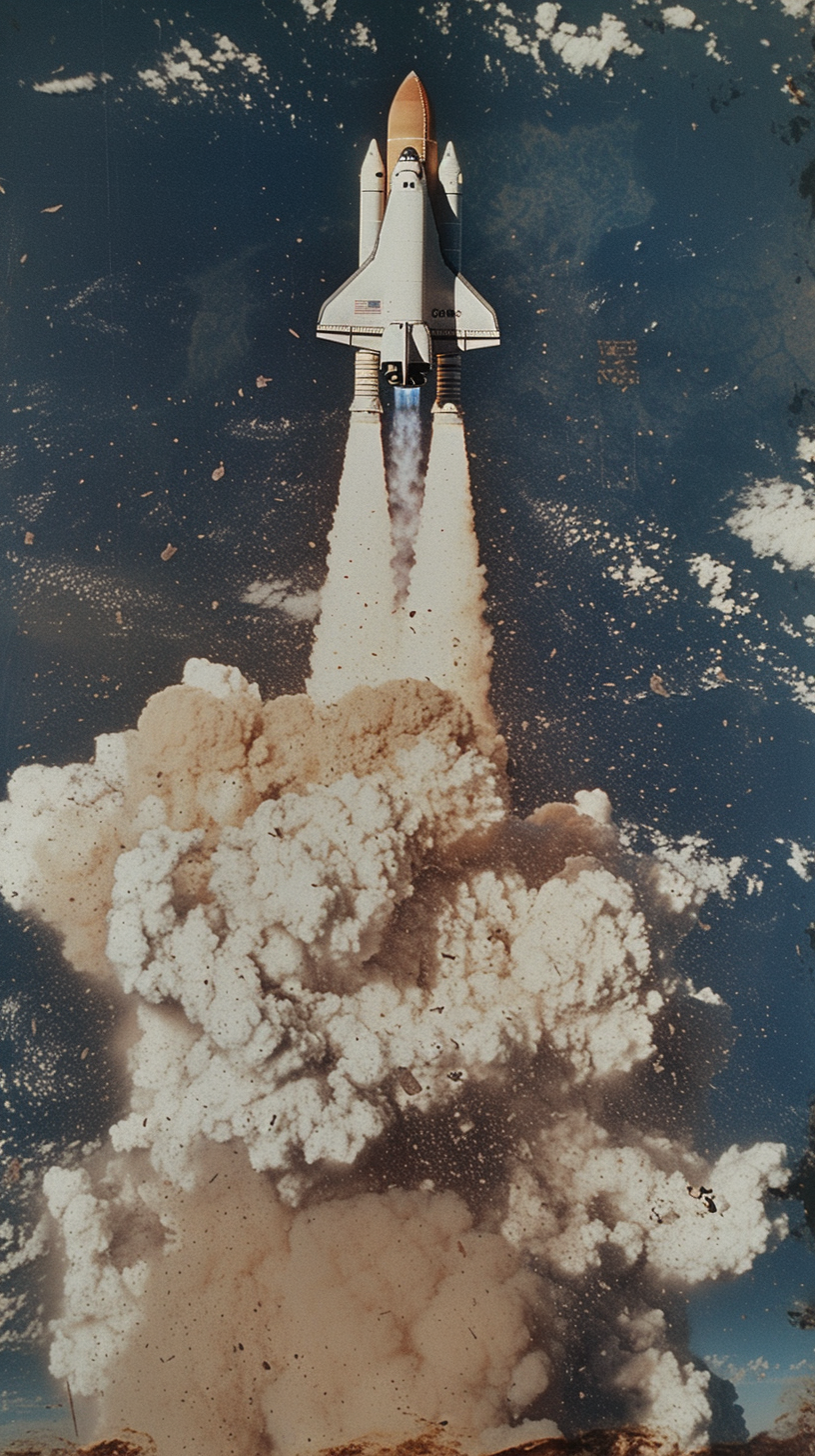 Challenger explosion fuel leak photo