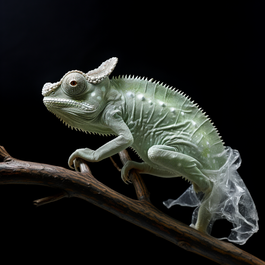 X-ray of Chameleon on Branch