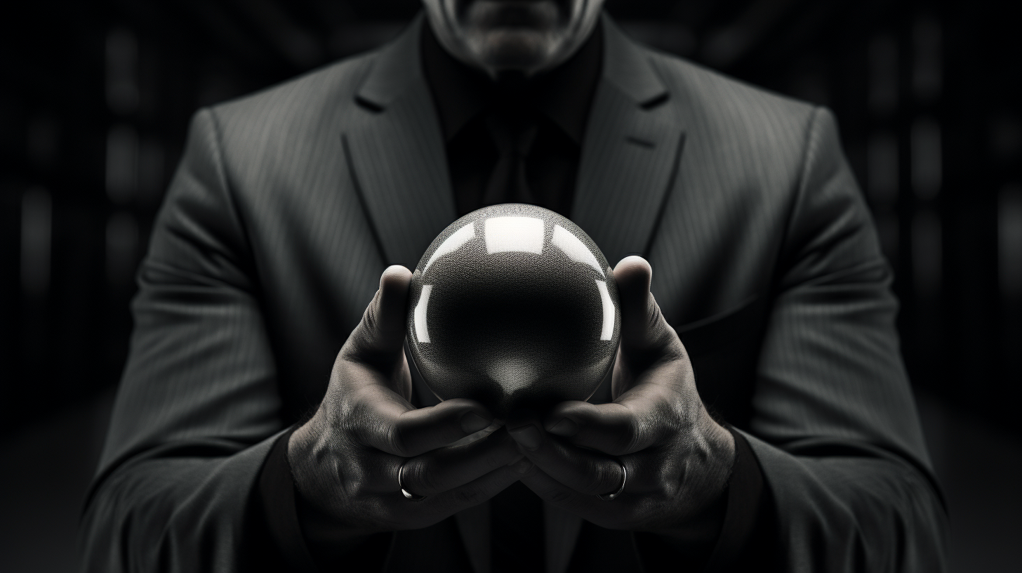 Champion bowler releasing bowling ball in black and white