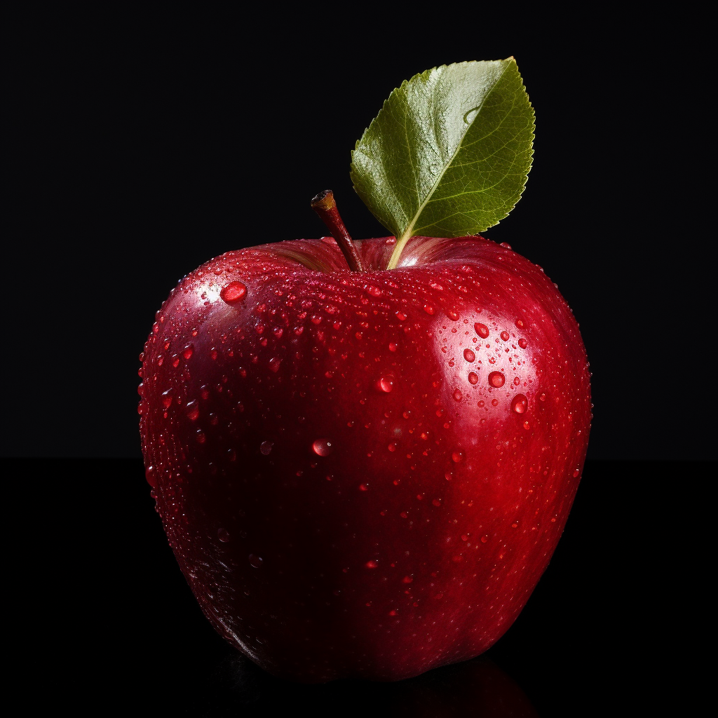 Close-up of a ripe Champion apple