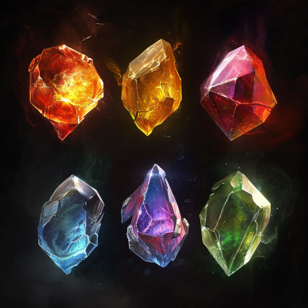 Chaos Emeralds stock photo image