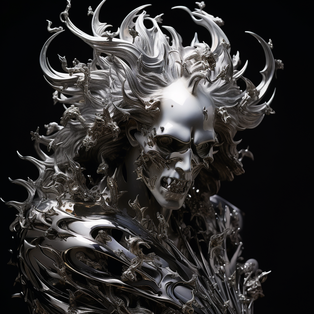 Chaos Plastic Silver Sculpture