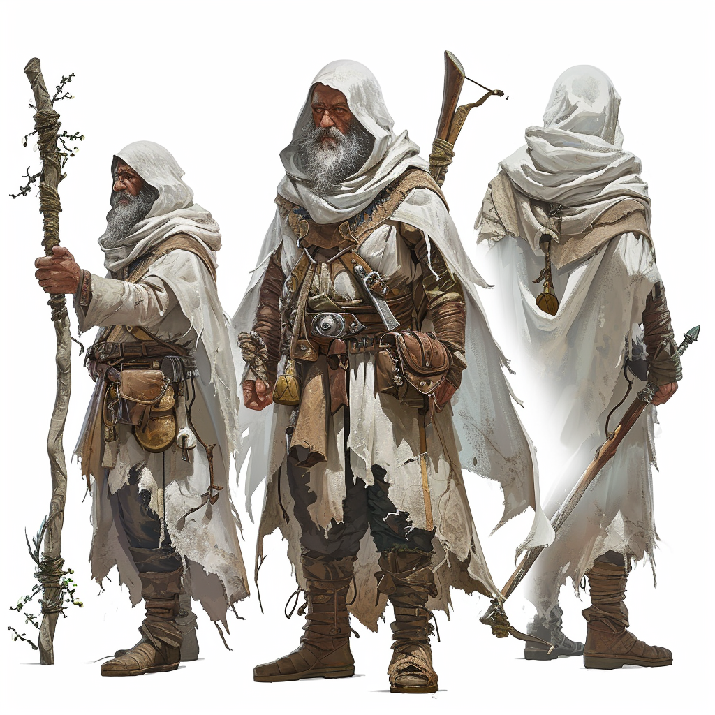 Exiled Sorcerer and Forest Wizard on white background