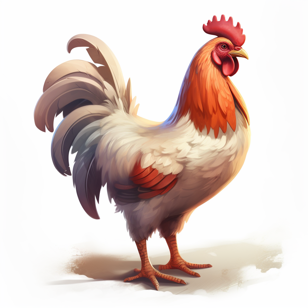 Chicken Character Style Sheet on White