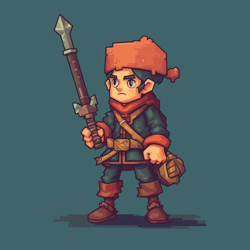 Video game character pixel art