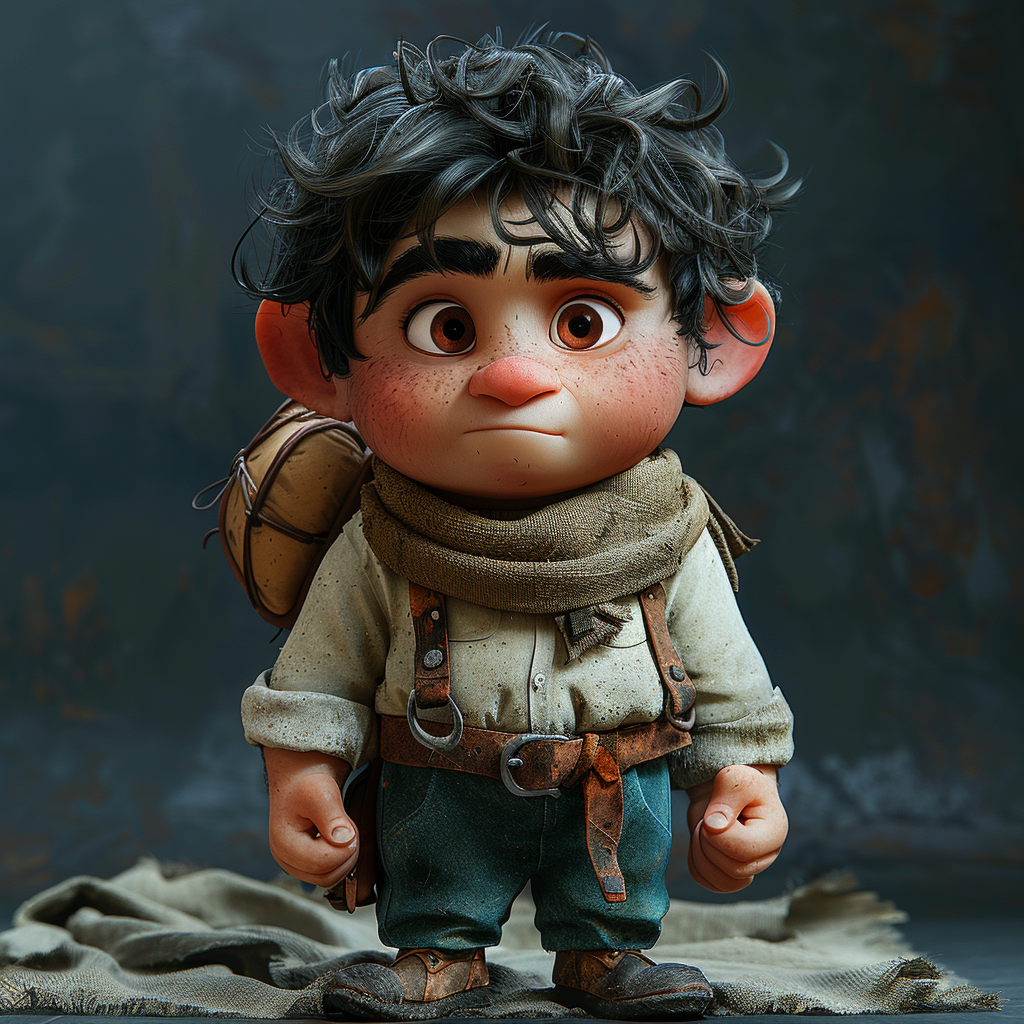 Pixar character in 3D animation