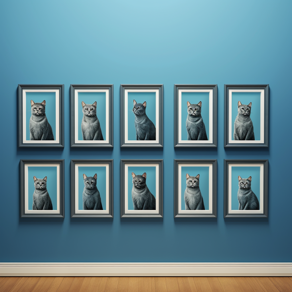 blue-wall-framed-cat-pictures