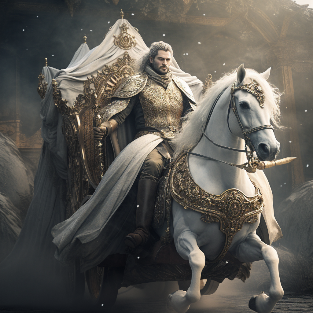 Man riding in a Game of Thrones-style chariot