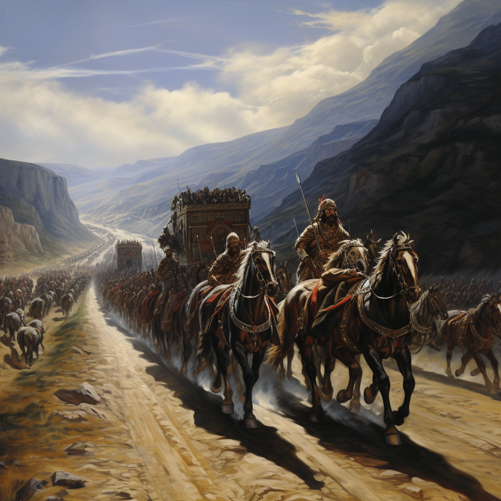 Chariot Convoy Mountain Road