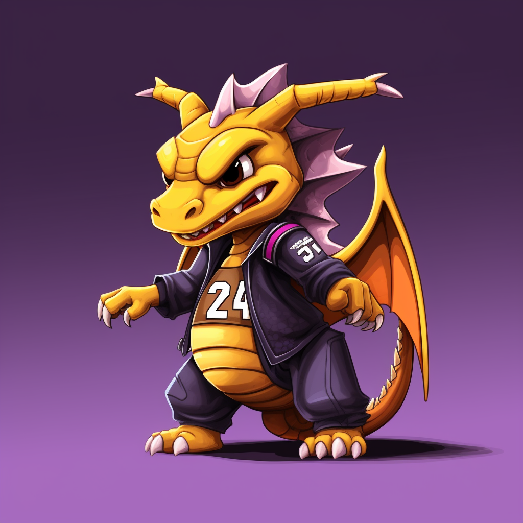 Charizard in Lakers Jersey Animation