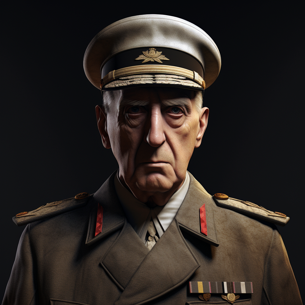 Realistic Picture of Charles de Gaulle