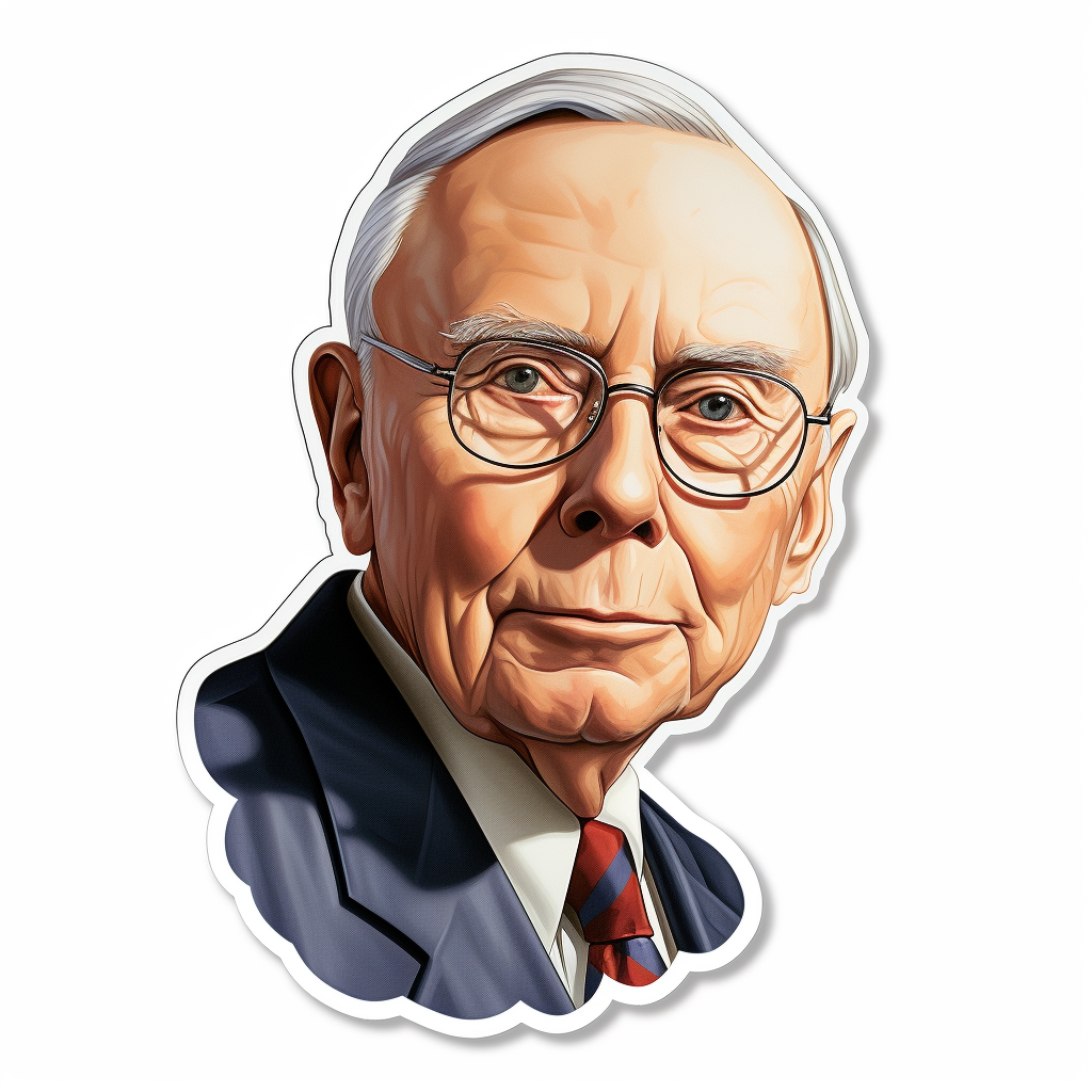 Charlie Munger Iconic 3D Sticker