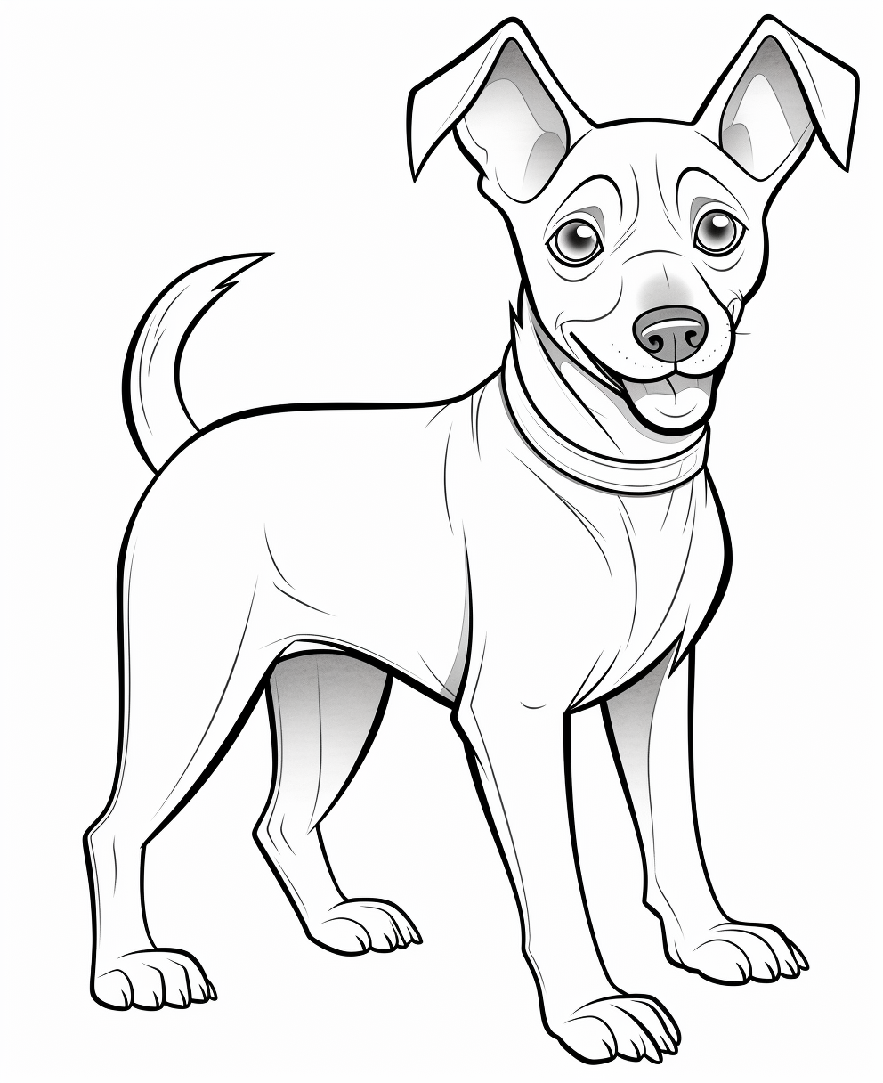 Adorable German Pinscher coloring page