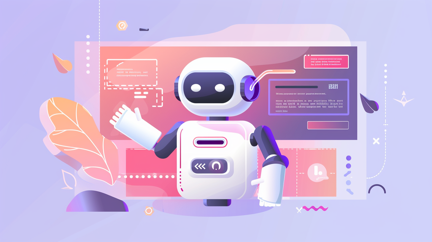 Flat vector chatbot user interface