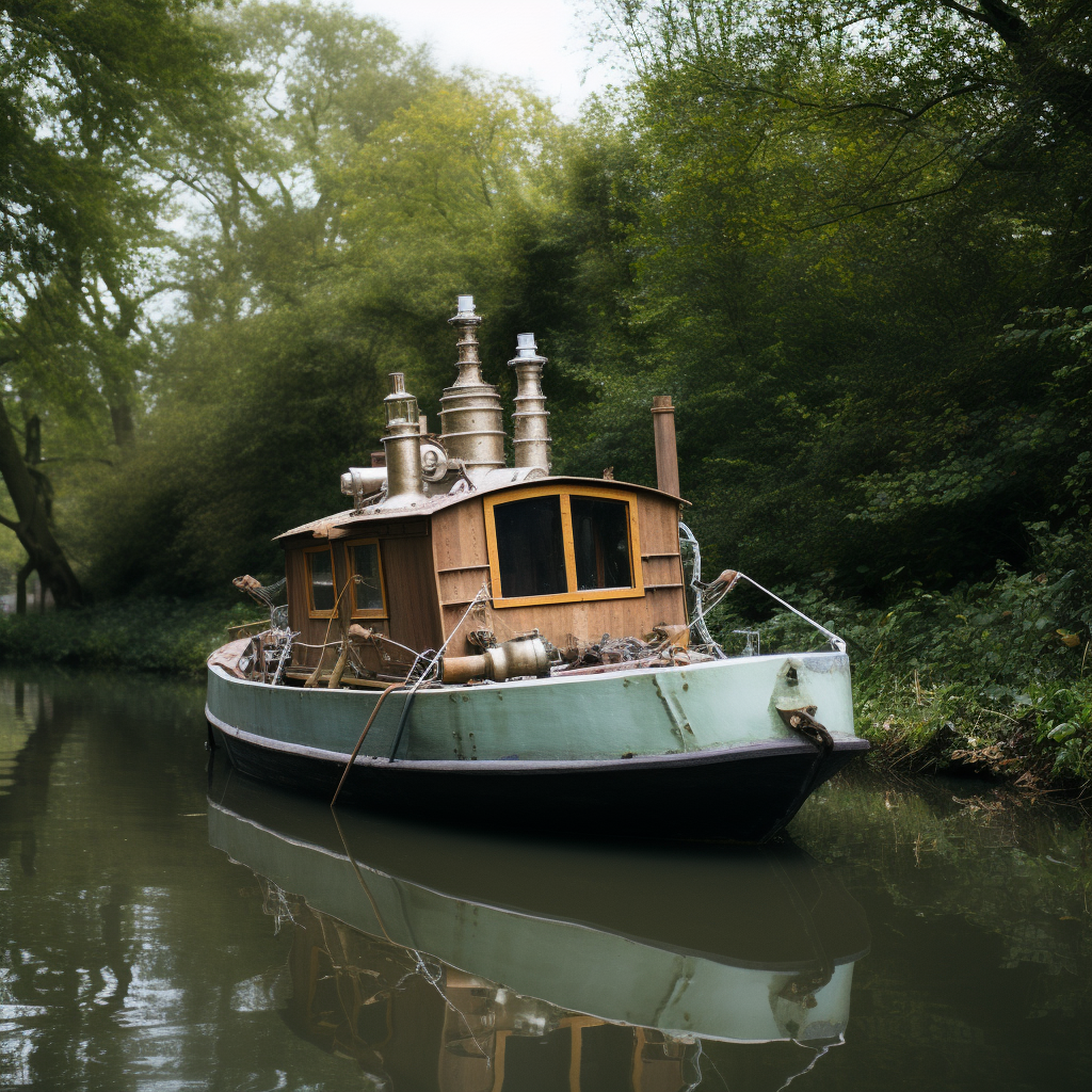 Cheap boat on water