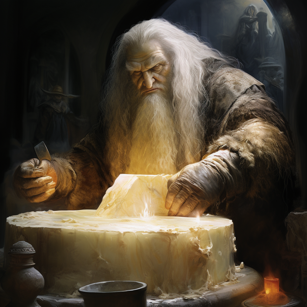 Dain making cheese in Moria