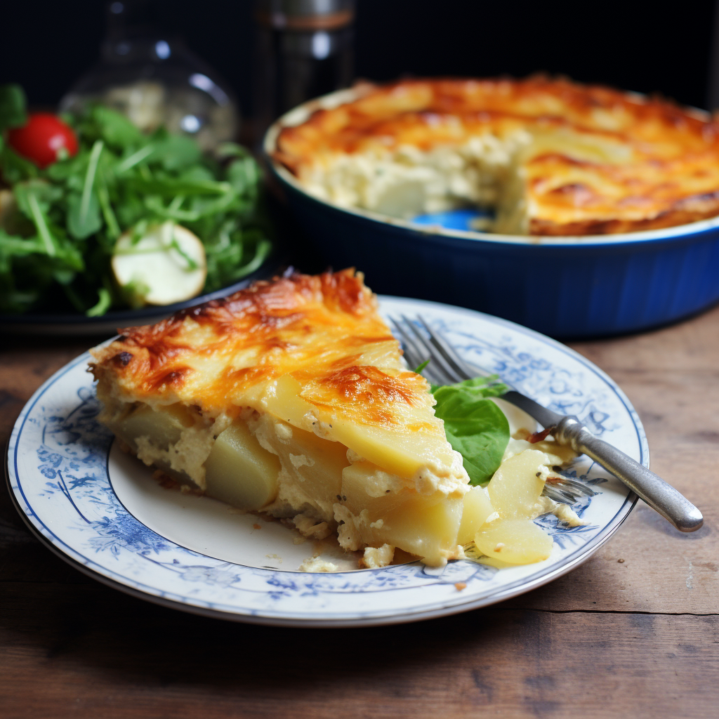 Savory cheese and potato pie