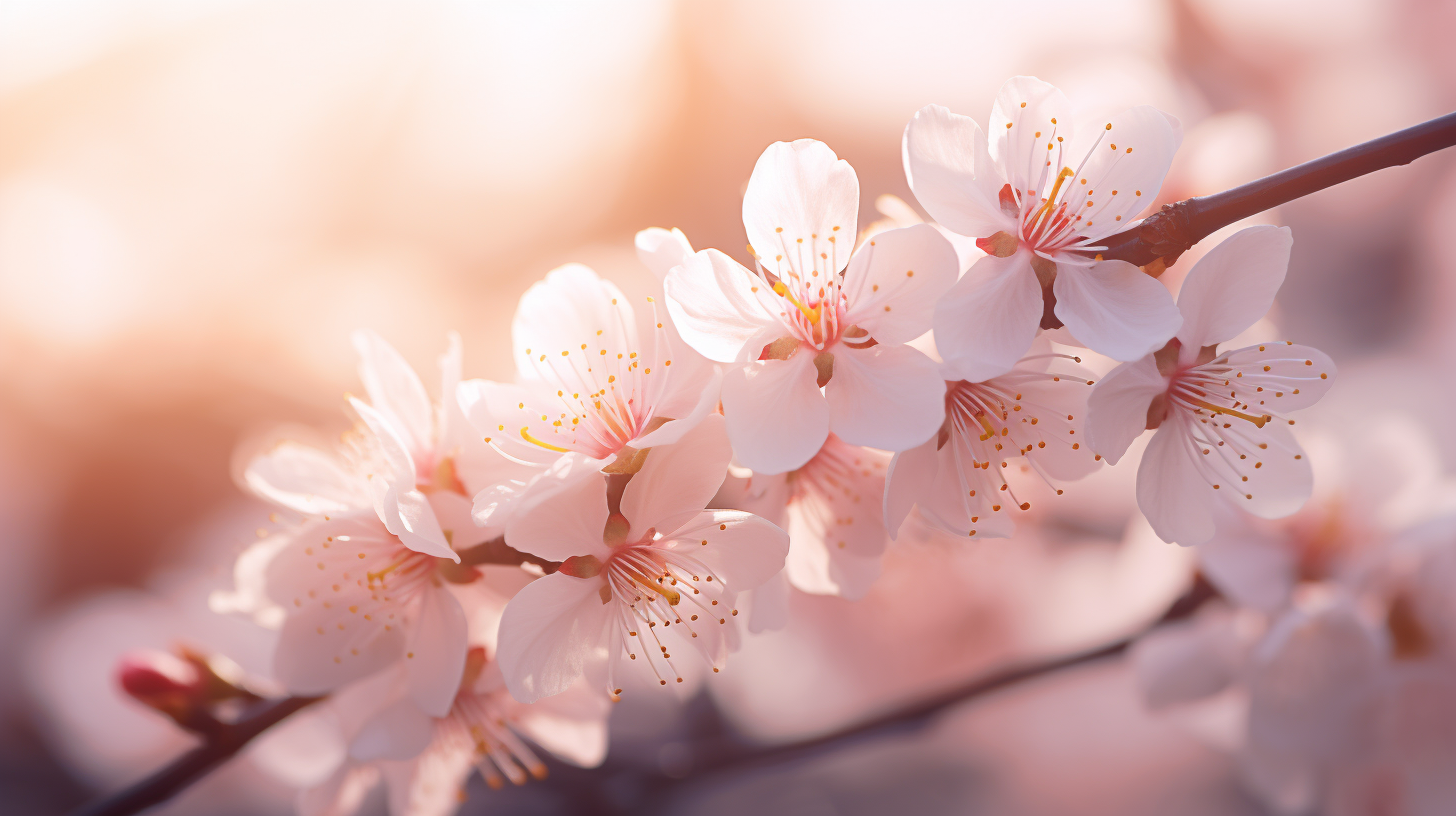 Close-up of Beautiful Cherry Blossom Tree