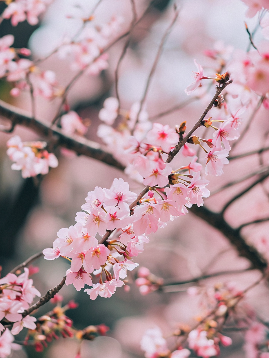 Cherry blossoms in full bloom