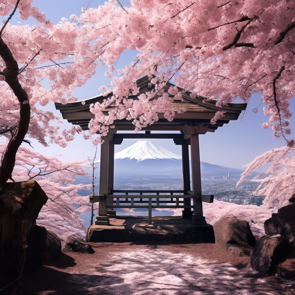 Cherry blossoms in old Japan