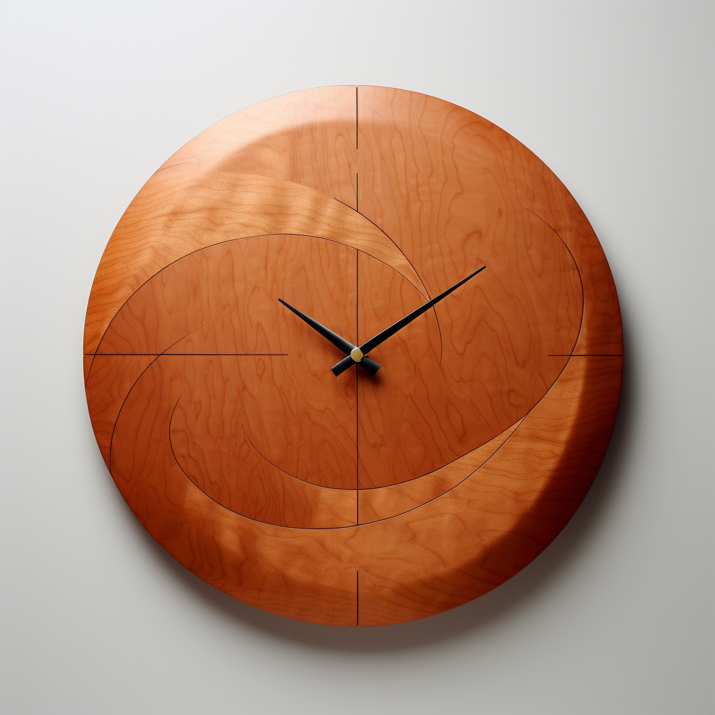 Customizable cherry wood wall clock