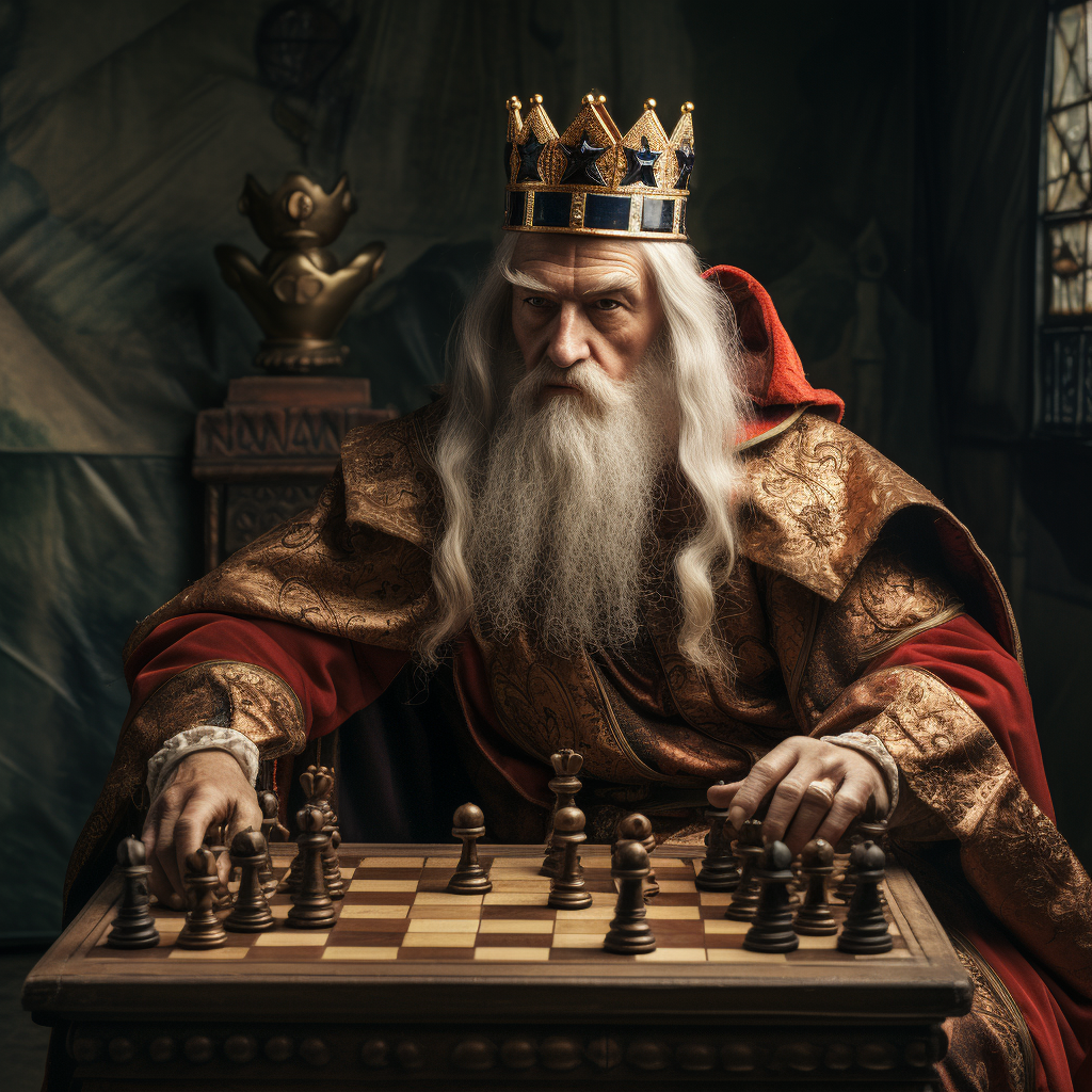 Chess King as Russian Oldman