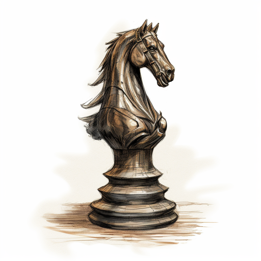 Sketch of Chess Knight Piece