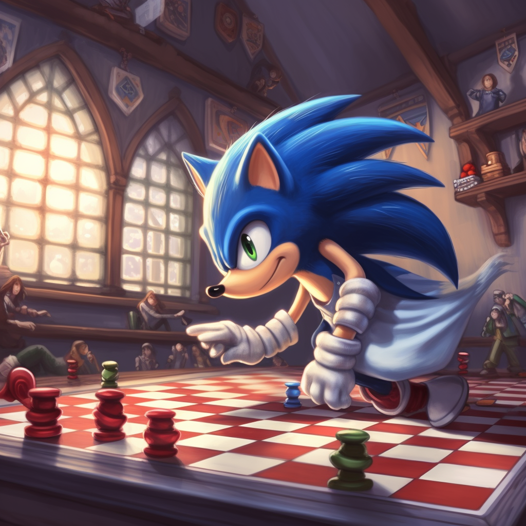 Chess peon fighting sonic