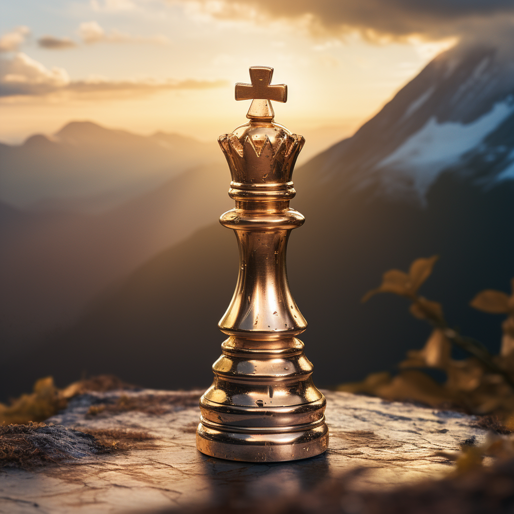 Chess Queen on Mountain