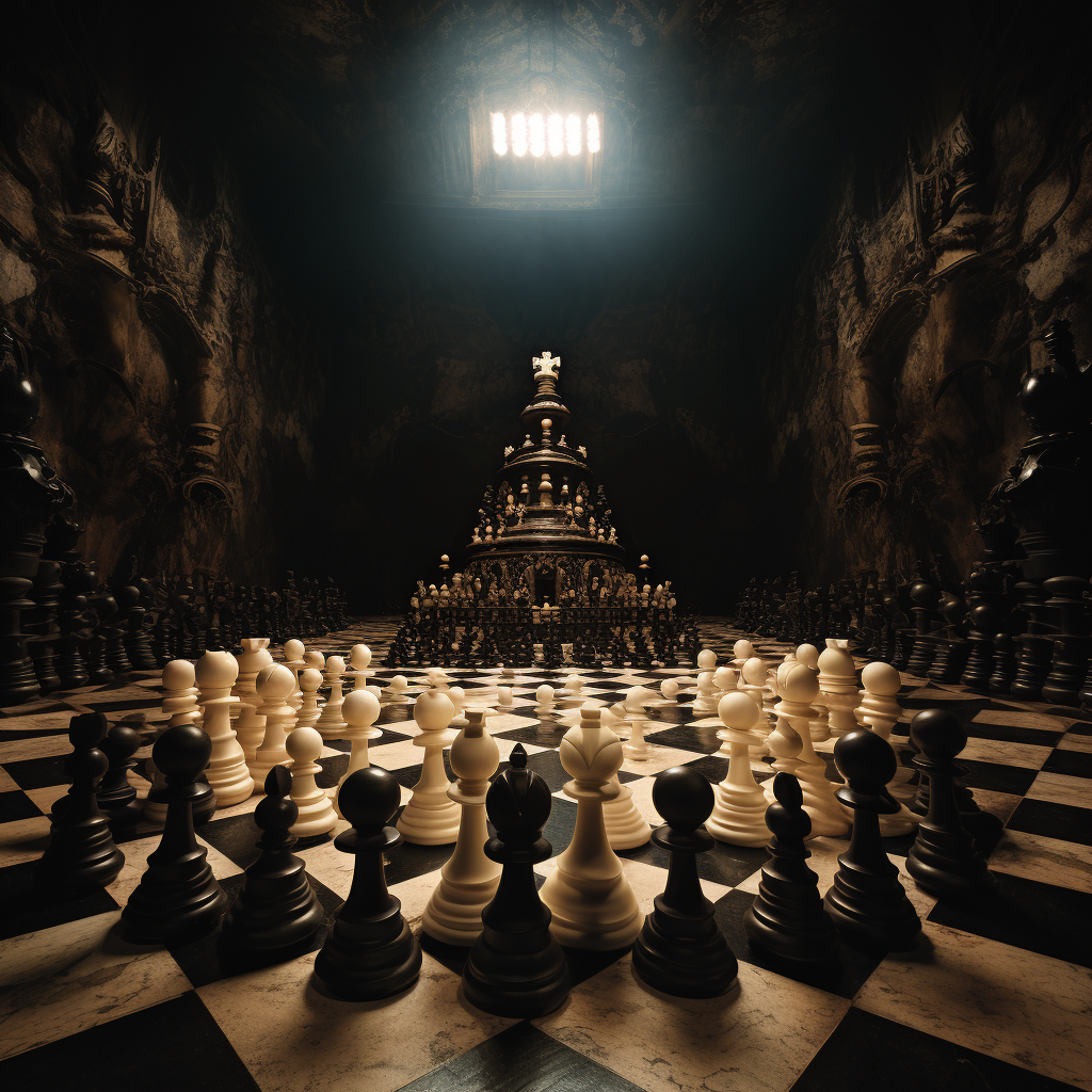 King on chessboard