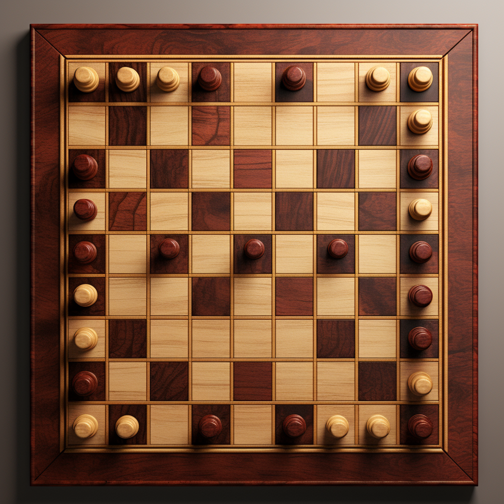 Chessboard with numbered squares strategy