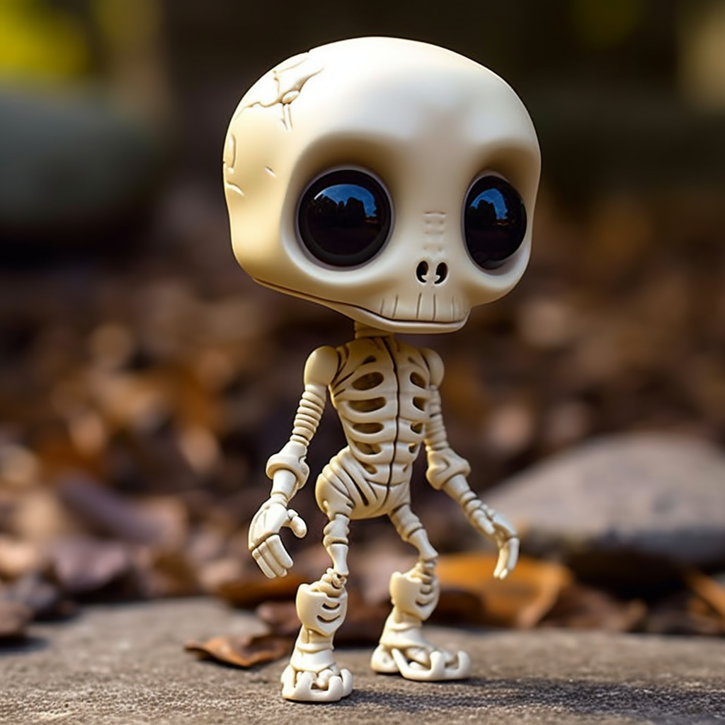 Chibi Alien Skeleton Bones Toy