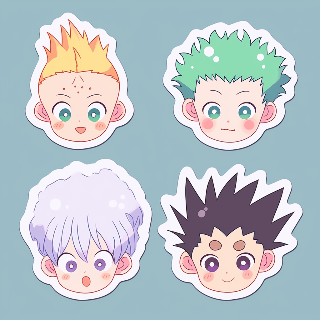 Chibi Characters Hunter x Hunter Face Stickers