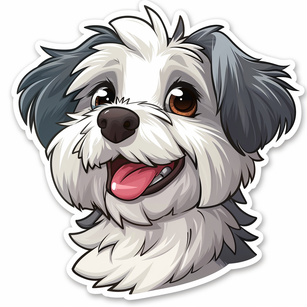 Chibi Maltese Dog Sticker