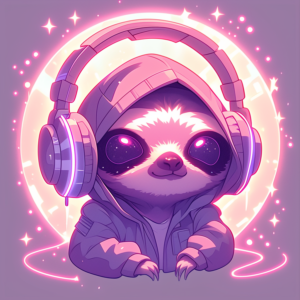 Cute Chibi Sloth Hacker