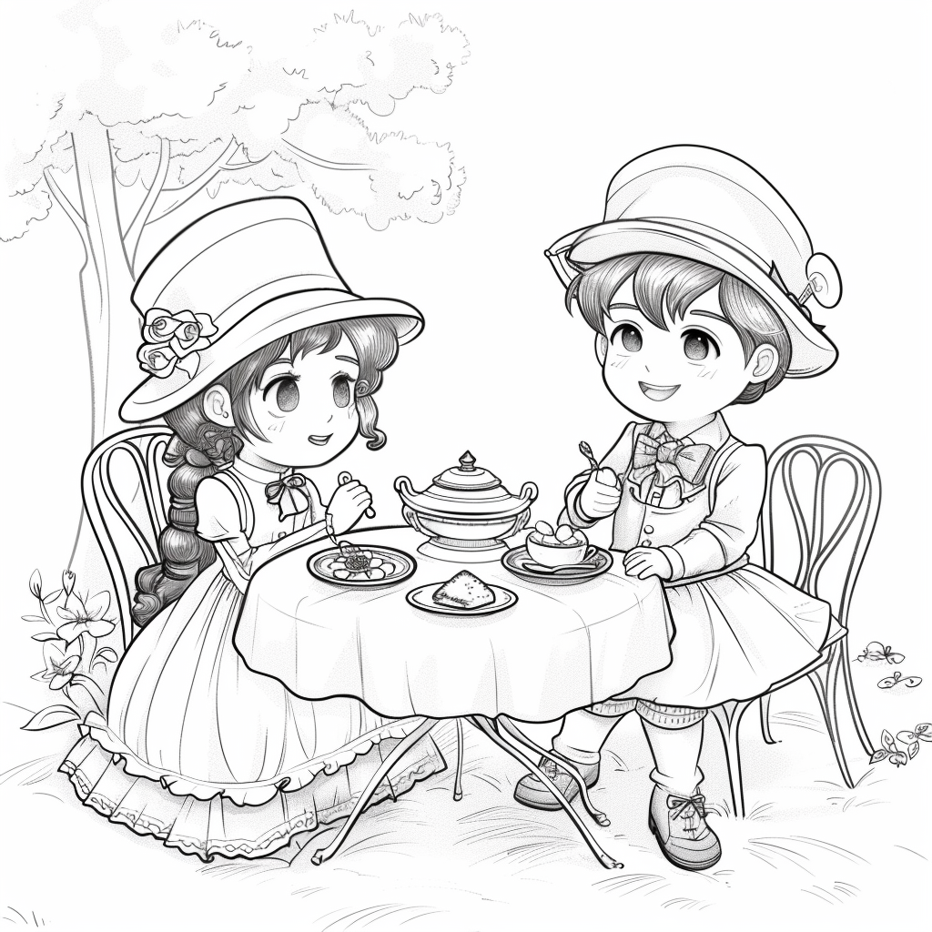 Cute Chibi Victorian Costumed Kids