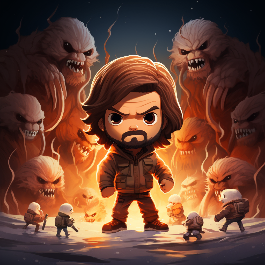 Cute chibi version of the movie 'The Thing'