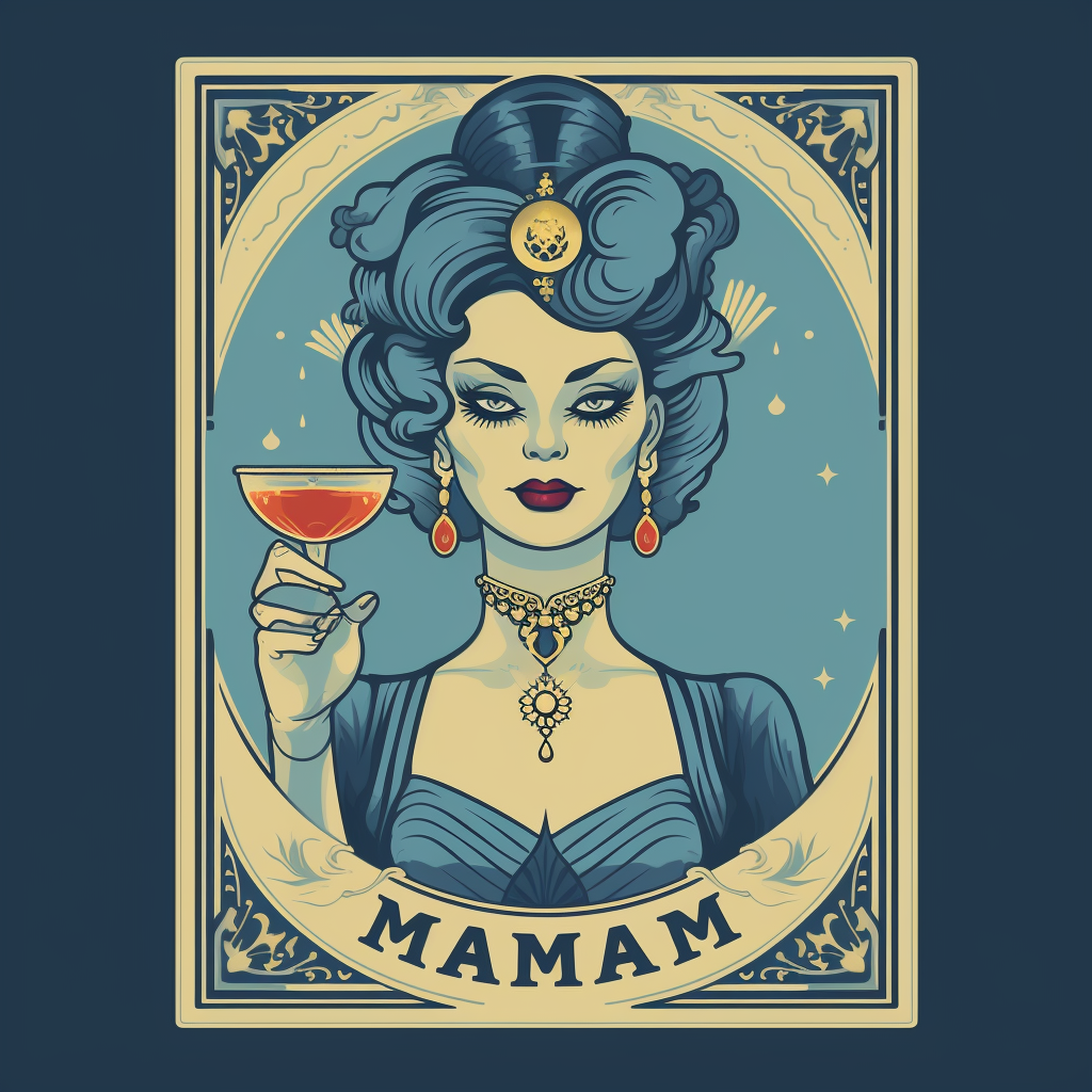 Elegant woman enjoying a martini.