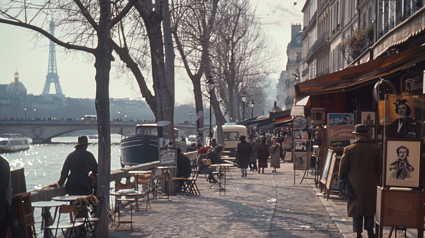 Paris street scene 1974 chic