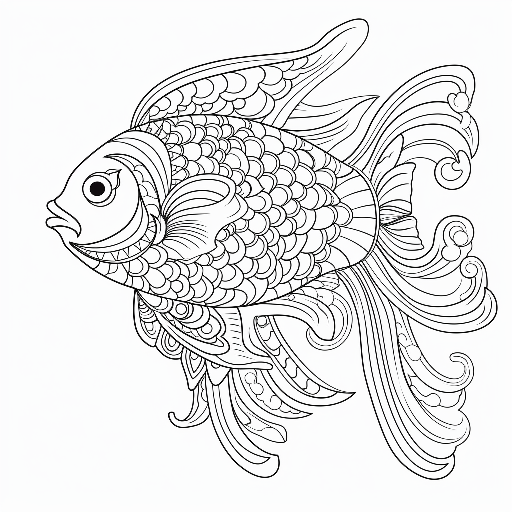 Simple Mandala Chichid Fish Image