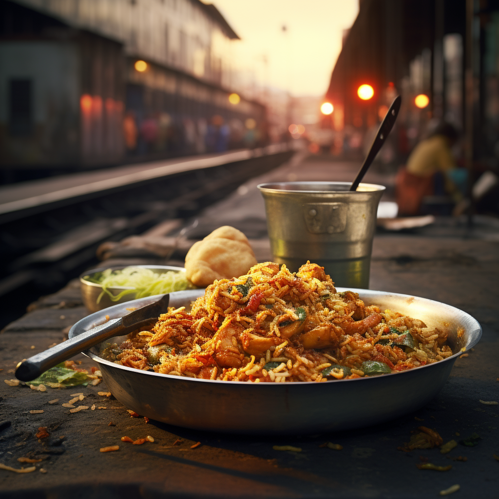 Chicken Biryani at Delhi Railway Station