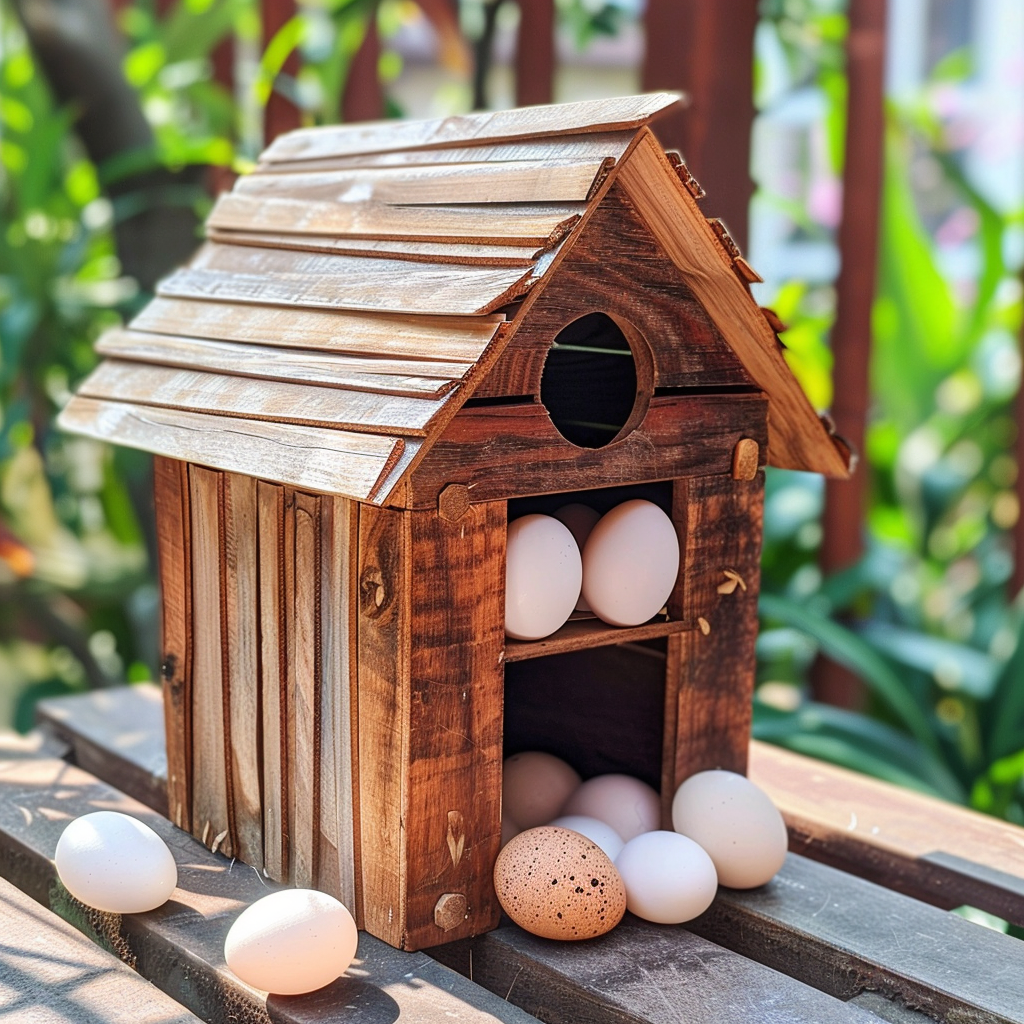 Simple Chicken Coop Selling Fresh Eggs