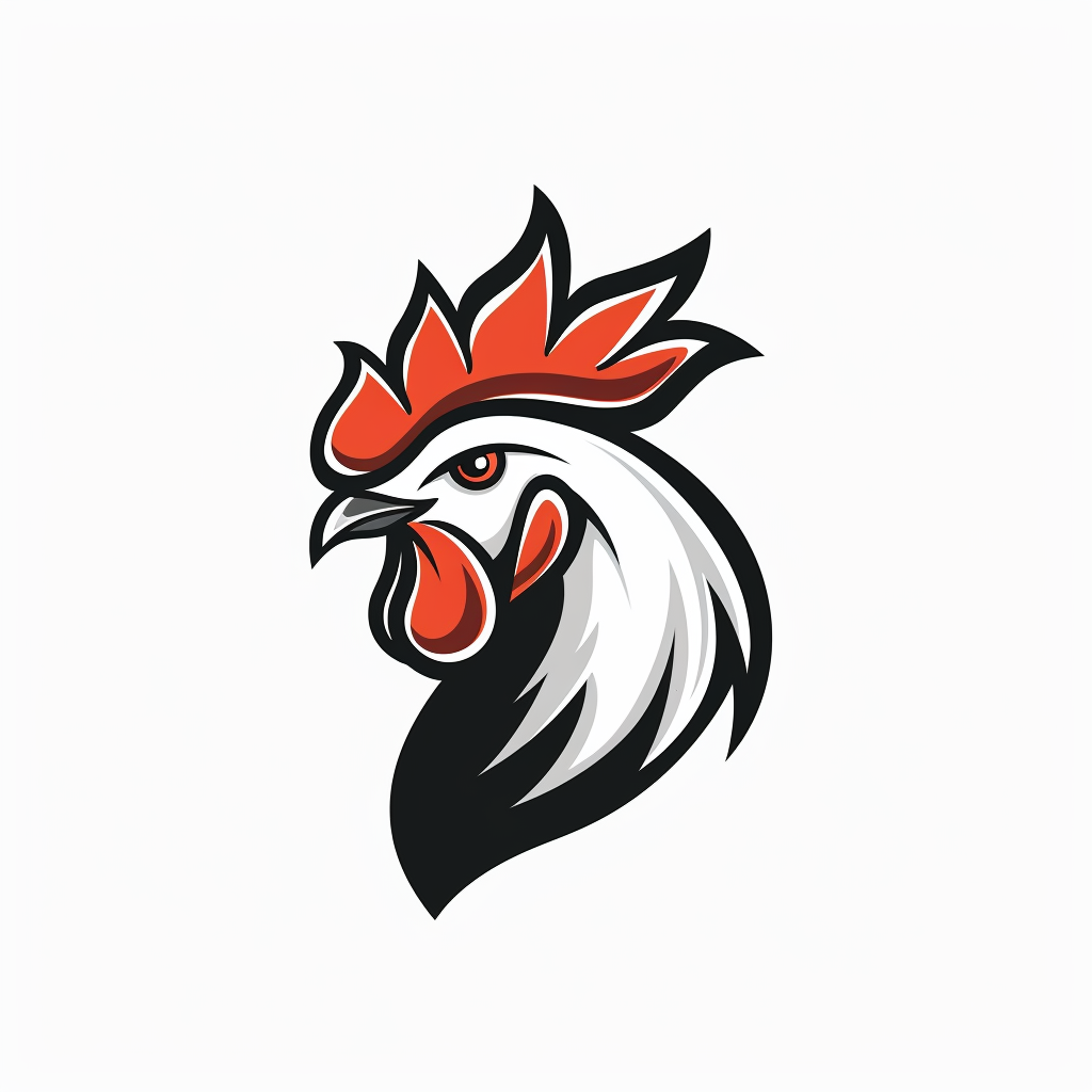 Chicken Dog Logo White Background