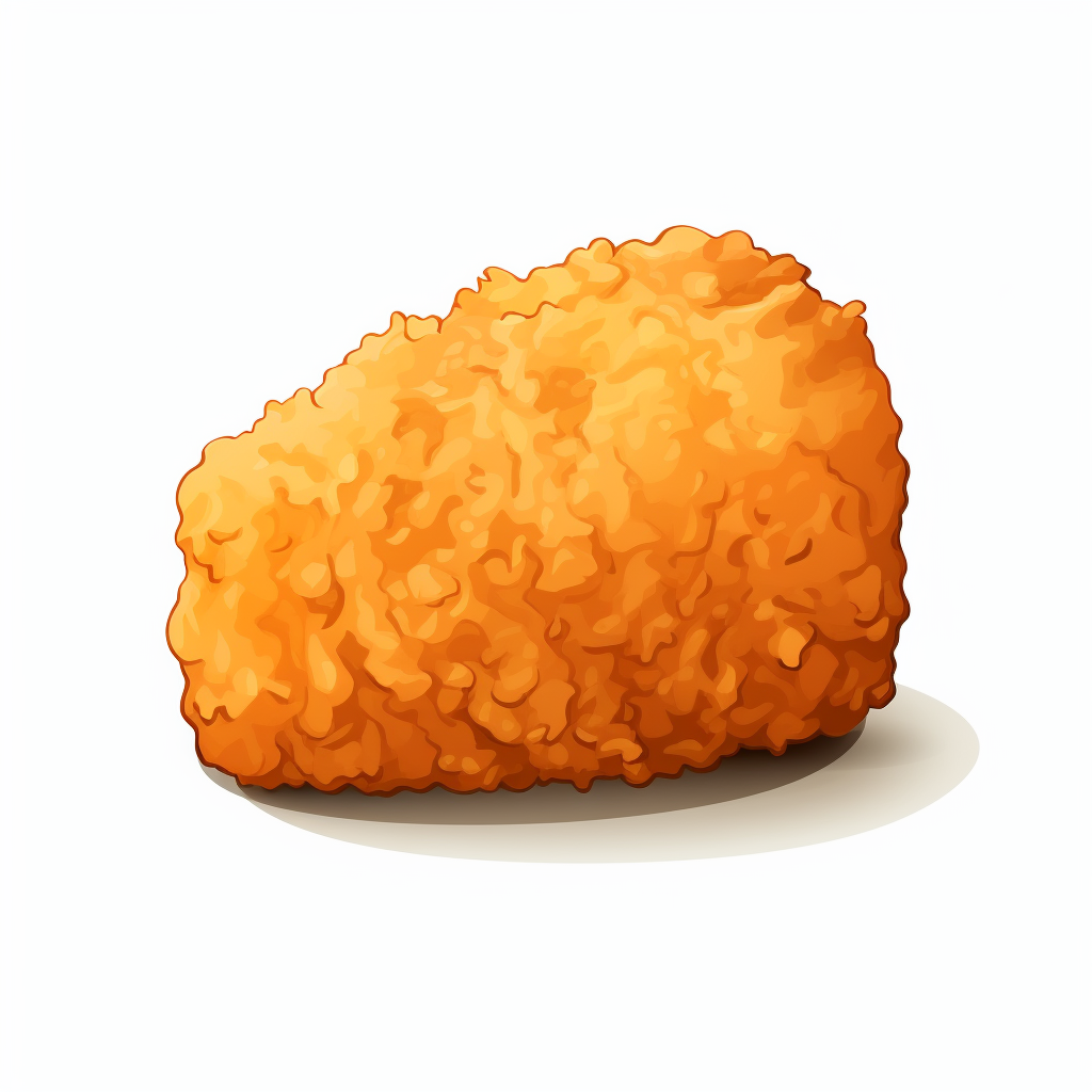 Delicious chicken nugget illustration