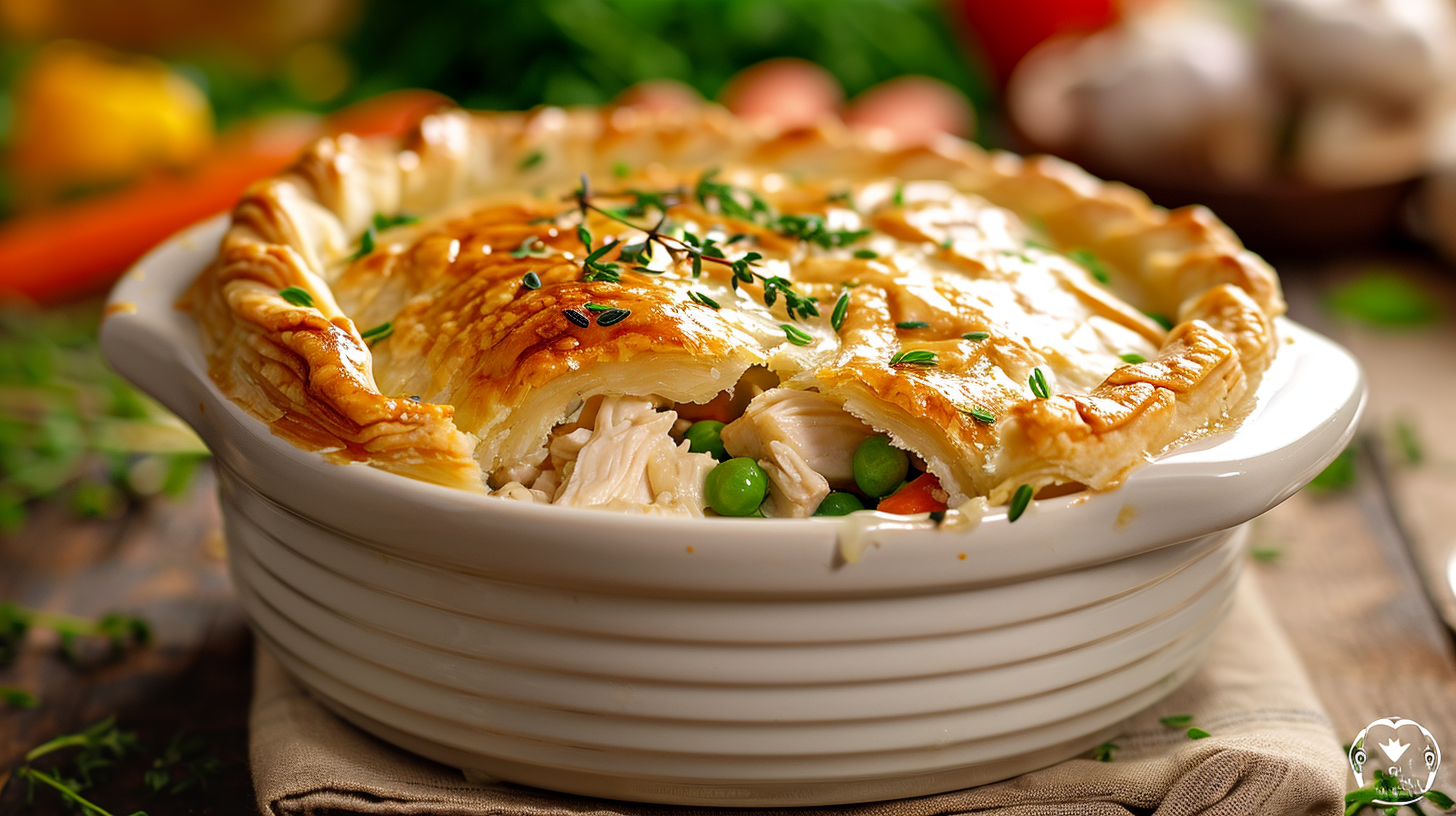 Tasty chicken pot pie dish