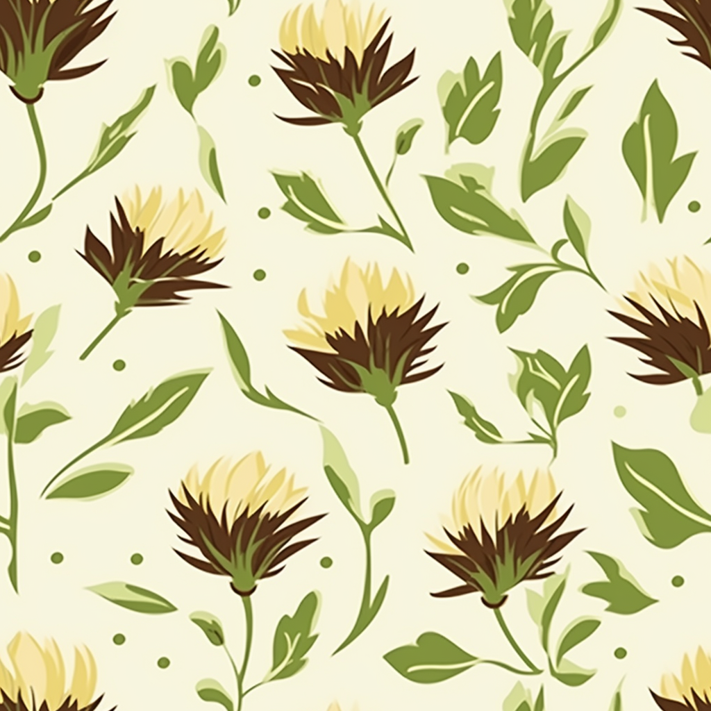 Chicory coffee vector seamless pattern