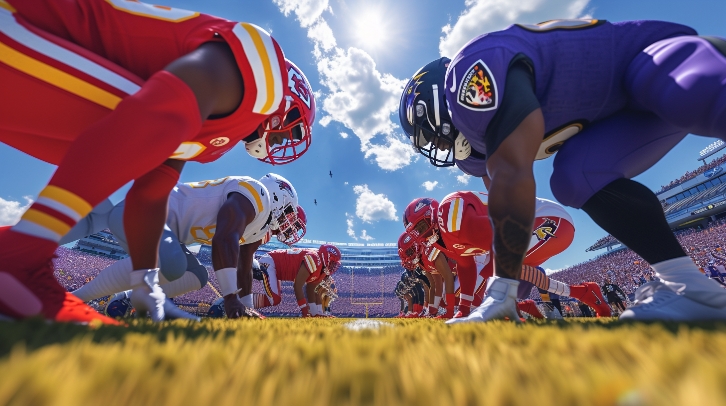 Kansas City Chiefs vs Baltimore Ravens Football Field Pixar