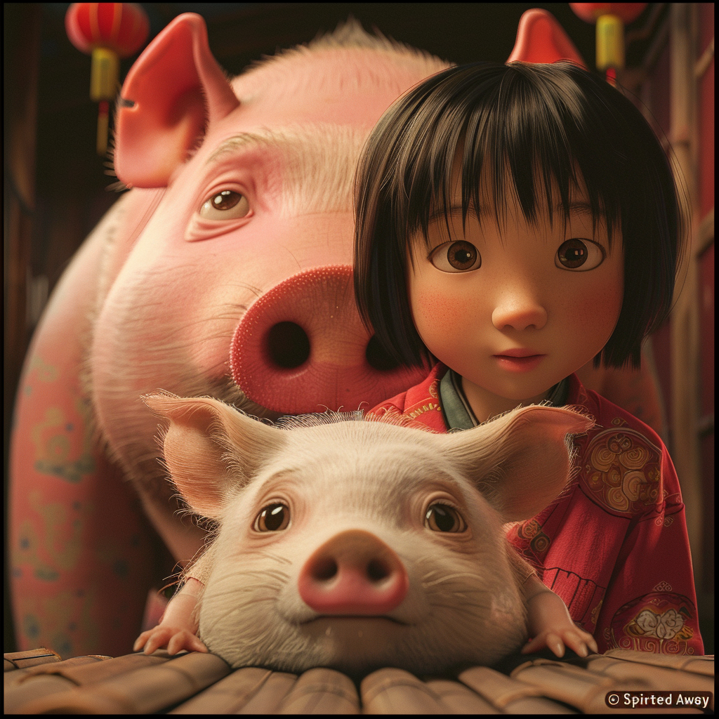 Chihiro looking for Daddy Pig