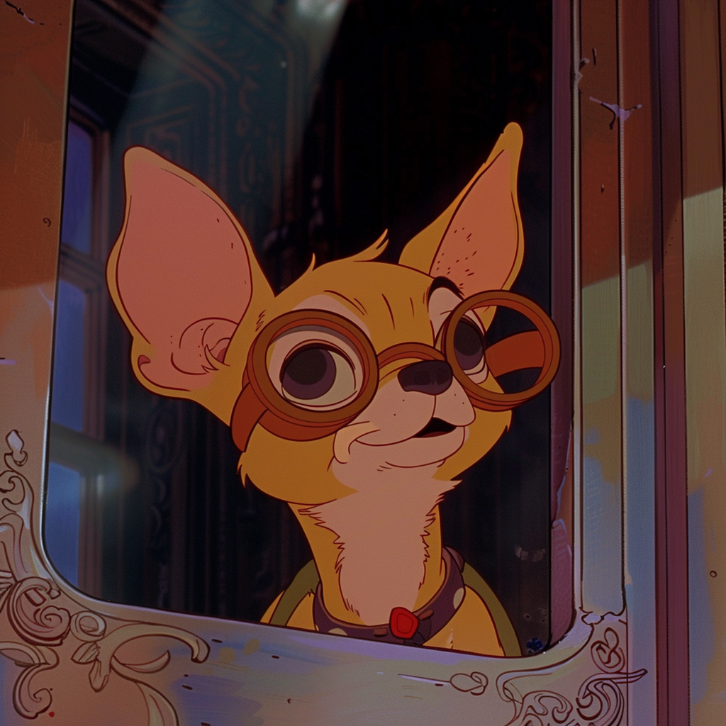 Cheeky Chihuahua Peeping Animation