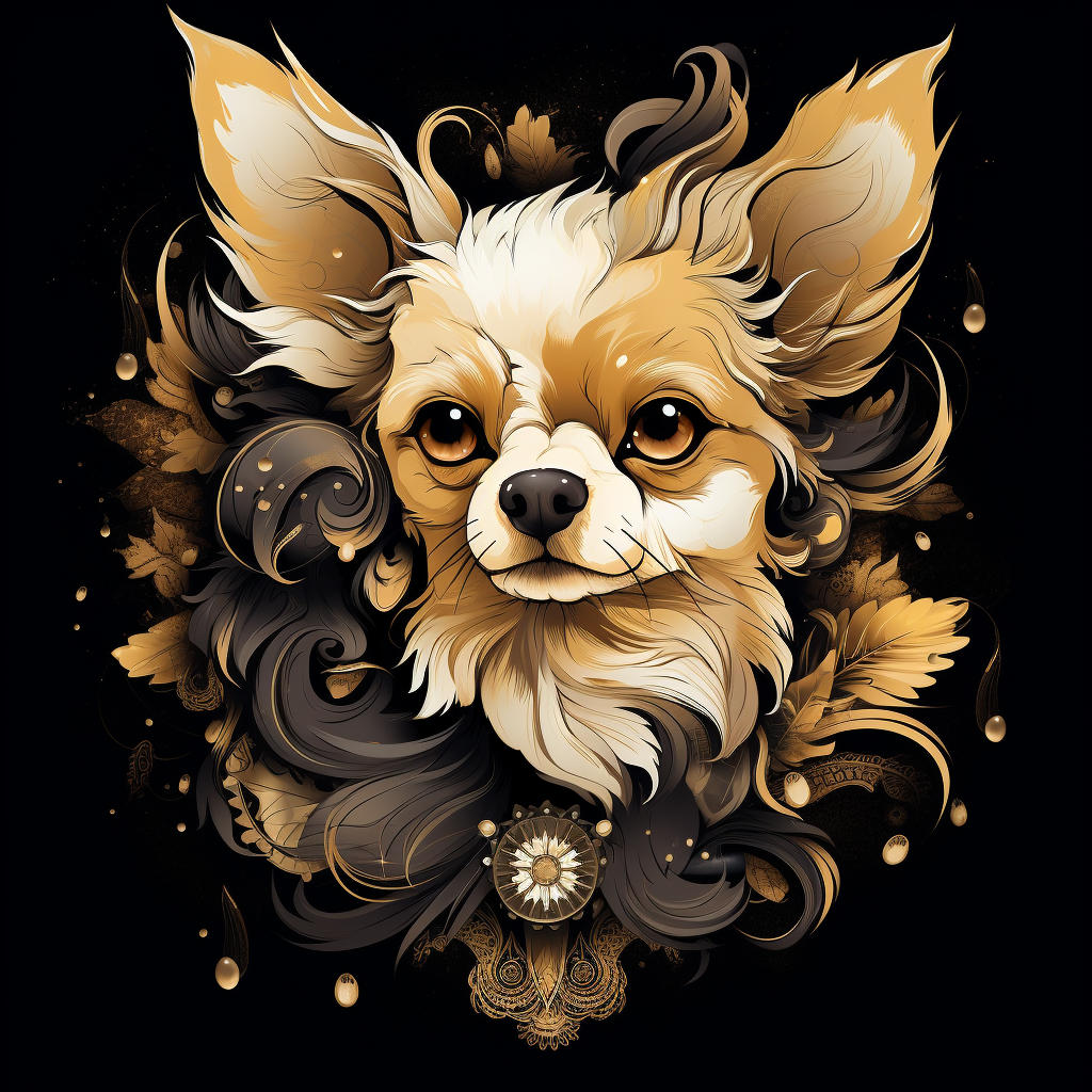 Stylish Chihuahua Dog Graphic for T-Shirt